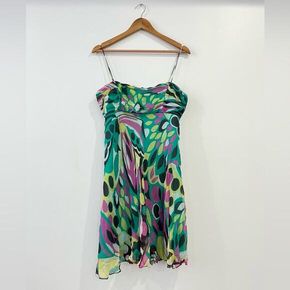 Milly of New York Vintage Y2k Babydoll Silk Dress 8 - Picture 1 of 11